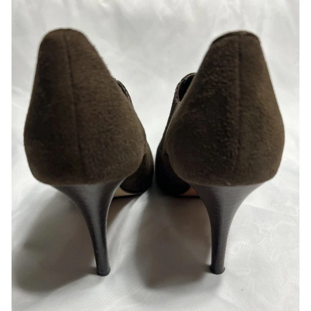 Cole Haan Air Talia Gore Slip On Ankle Bootie Womens 7.5 B Brown Suede Boot Shoe